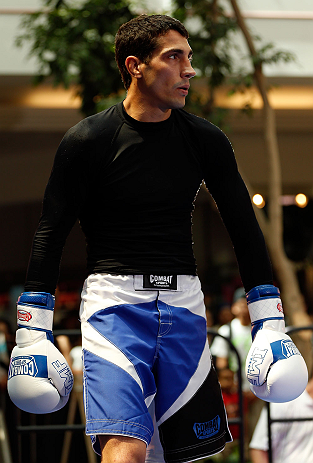 WINNIPEG, CANADA - JUNE 12:  Roland Delorme holds an open workout session for fans and media at Portage Place on June 12, 2013 in Winnipeg, Manitoba, Canada.  (Photo by Josh Hedges/Zuffa LLC/Zuffa LLC via Getty Images)