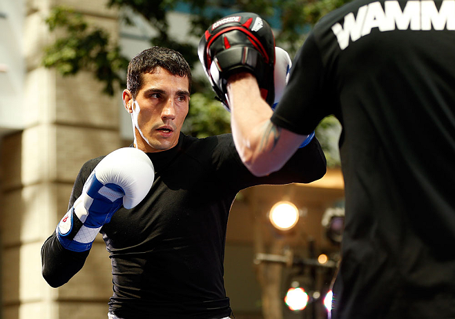 WINNIPEG, CANADA - JUNE 12: Roland Delorme holds an open workout session for fans and media at Portage Place on June 12, 2013 in Winnipeg, Manitoba, Canada. (Photo by Josh Hedges/Zuffa LLC/Zuffa LLC via Getty Images)