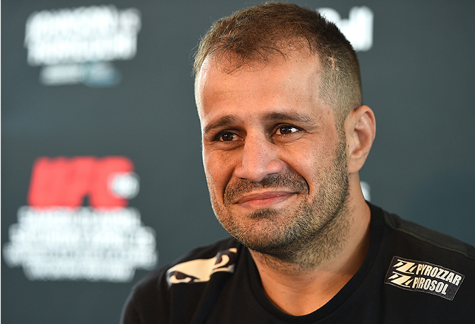 MONTREAL, QC - APRIL 23:  Fabio Maldonado interacts with media during the UFC 186 Ultimate Media Day at Scena on April 23, 2015 in Montreal, Quebec, Canada. (Photo by Jeff Bottari/Zuffa LLC/Zuffa LLC via Getty Images)