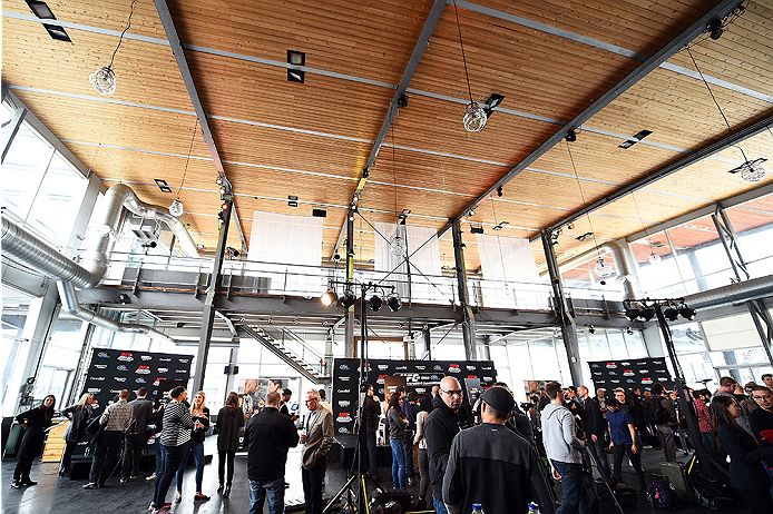 MONTREAL, QC - APRIL 23:  A general view during the UFC 186 Ultimate Media Day at Scena on April 23, 2015 in Montreal, Quebec, Canada. (Photo by Jeff Bottari/Zuffa LLC/Zuffa LLC via Getty Images)