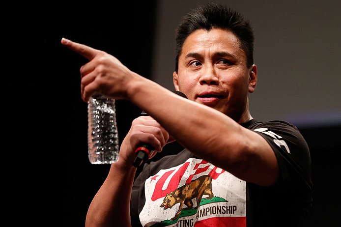 SAN JOSE, CA - APRIL 19: Cung Le interacts with fans during a Q&A session before the UFC on FOX weigh-in at the California Theatre on April 19, 2013 in San Jose, California. (Photo by Josh Hedges/Zuffa LLC/Zuffa LLC via Getty Images)