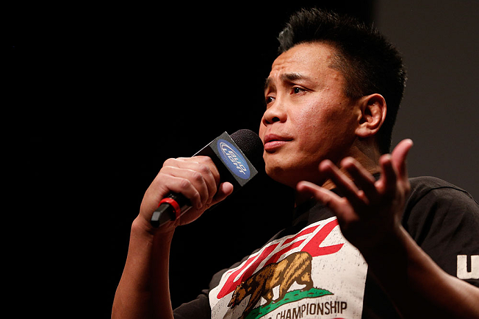 SAN JOSE, CA - APRIL 19: Cung Le interacts with fans during a Q&A session before the UFC on FOX weigh-in at the California Theatre on April 19, 2013 in San Jose, California. (Photo by Josh Hedges/Zuffa LLC/Zuffa LLC via Getty Images)