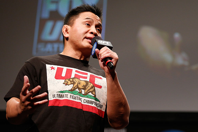 SAN JOSE, CA - APRIL 19: Cung Le interacts with fans during a Q&A session before the UFC on FOX weigh-in at the California Theatre on April 19, 2013 in San Jose, California. (Photo by Josh Hedges/Zuffa LLC/Zuffa LLC via Getty Images)