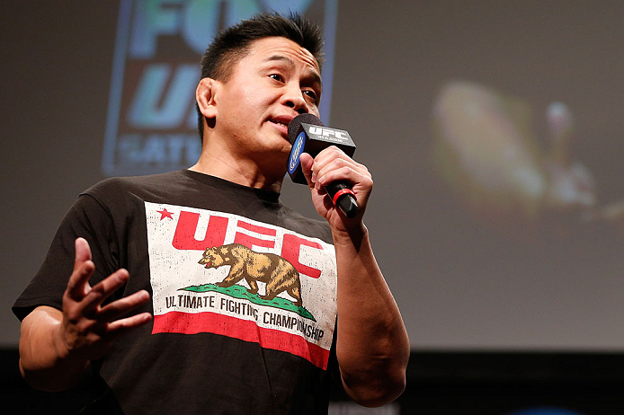 SAN JOSE, CA - APRIL 19:  Cung Le interacts with fans during a Q&A session before the UFC on FOX weigh-in at the California Theatre on April 19, 2013 in San Jose, California.  (Photo by Josh Hedges/Zuffa LLC/Zuffa LLC via Getty Images)