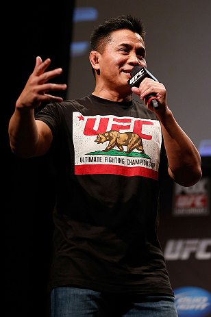 SAN JOSE, CA - APRIL 19:  Cung Le interacts with fans during a Q&A session before the UFC on FOX weigh-in at the California Theatre on April 19, 2013 in San Jose, California.  (Photo by Josh Hedges/Zuffa LLC/Zuffa LLC via Getty Images)