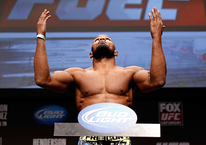 SAN JOSE, CA - APRIL 19: Yoel Romero weighs in during the UFC on FOX weigh-in at the California Theatre on April 19, 2013 in San Jose, California. (Photo by Josh Hedges/Zuffa LLC/Zuffa LLC via Getty Images)