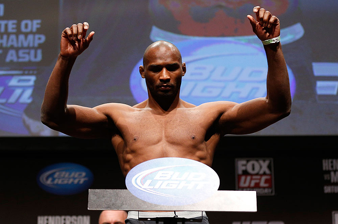 SAN JOSE, CA - APRIL 19: Clifford Starks weighs in during the UFC on FOX weigh-in at the California Theatre on April 19, 2013 in San Jose, California. (Photo by Josh Hedges/Zuffa LLC/Zuffa LLC via Getty Images)