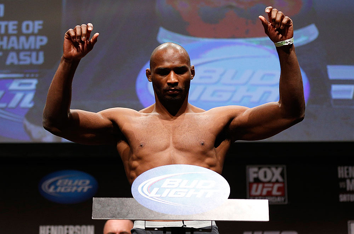 SAN JOSE, CA - APRIL 19:  Clifford Starks weighs in  during the UFC on FOX weigh-in at the California Theatre on April 19, 2013 in San Jose, California.  (Photo by Josh Hedges/Zuffa LLC/Zuffa LLC via Getty Images)