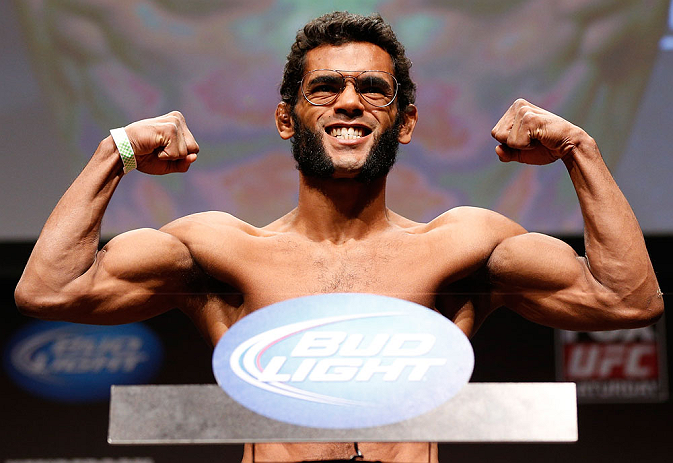 SAN JOSE, CA - APRIL 19:  Hugo "Wolverine" Viana weighs in during the UFC on FOX weigh-in at the California Theatre on April 19, 2013 in San Jose, California.  (Photo by Josh Hedges/Zuffa LLC/Zuffa LLC via Getty Images)