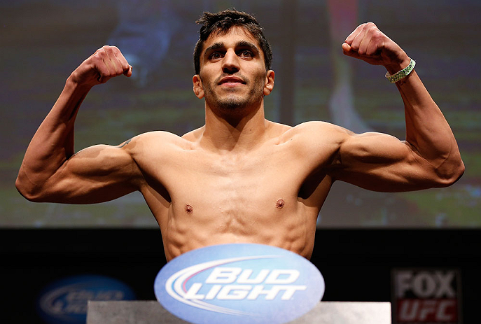 SAN JOSE, CA - APRIL 19: Ramsey Nijem weighs in during the UFC on FOX weigh-in at the California Theatre on April 19, 2013 in San Jose, California. (Photo by Josh Hedges/Zuffa LLC/Zuffa LLC via Getty Images)