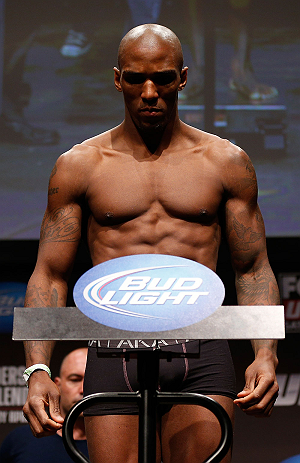 SAN JOSE, CA - APRIL 19: Francis Carmont weighs in during the UFC on FOX weigh-in at the California Theatre on April 19, 2013 in San Jose, California. (Photo by Josh Hedges/Zuffa LLC/Zuffa LLC via Getty Images)