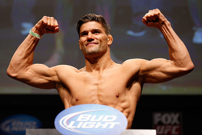 SAN JOSE, CA - APRIL 19: Josh Thomson weighs in during the UFC on FOX weigh-in at the California Theatre on April 19, 2013 in San Jose, California. (Photo by Josh Hedges/Zuffa LLC/Zuffa LLC via Getty Images)