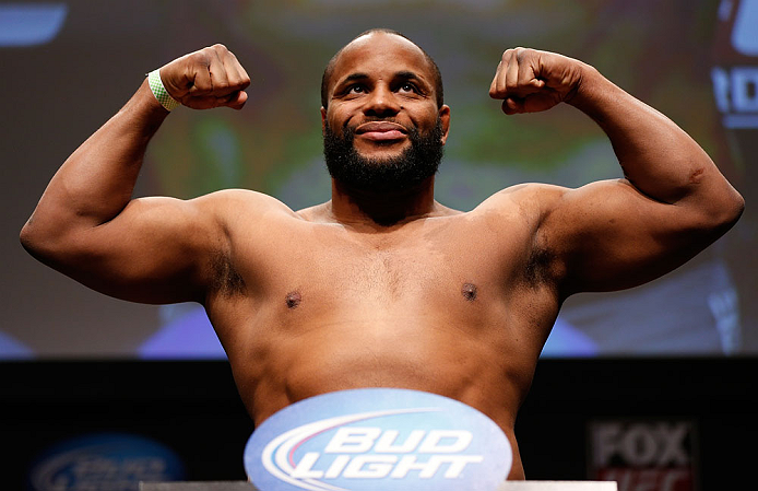 SAN JOSE, CA - APRIL 19: Daniel Cormier weighs in during the UFC on FOX weigh-in at the California Theatre on April 19, 2013 in San Jose, California. (Photo by Josh Hedges/Zuffa LLC/Zuffa LLC via Getty Images)