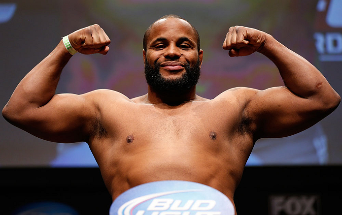 SAN JOSE, CA - APRIL 19: Daniel Cormier weighs in during the UFC on FOX weigh-in at the California Theatre on April 19, 2013 in San Jose, California. (Photo by Josh Hedges/Zuffa LLC/Zuffa LLC via Getty Images)
