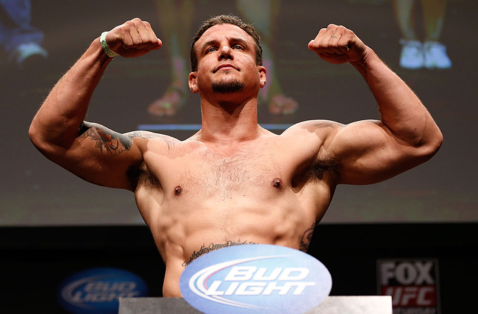 SAN JOSE, CA - APRIL 19: Frank Mir weighs in during the UFC on FOX weigh-in at the California Theatre on April 19, 2013 in San Jose, California. (Photo by Josh Hedges/Zuffa LLC/Zuffa LLC via Getty Images)