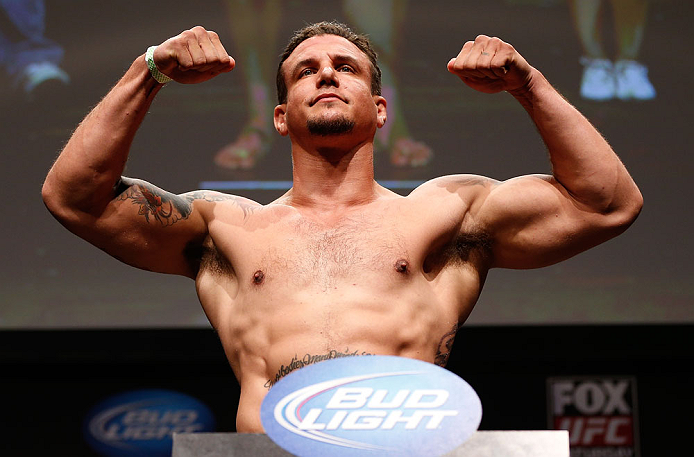 SAN JOSE, CA - APRIL 19:  Frank Mir weighs in during the UFC on FOX weigh-in at the California Theatre on April 19, 2013 in San Jose, California.  (Photo by Josh Hedges/Zuffa LLC/Zuffa LLC via Getty Images)