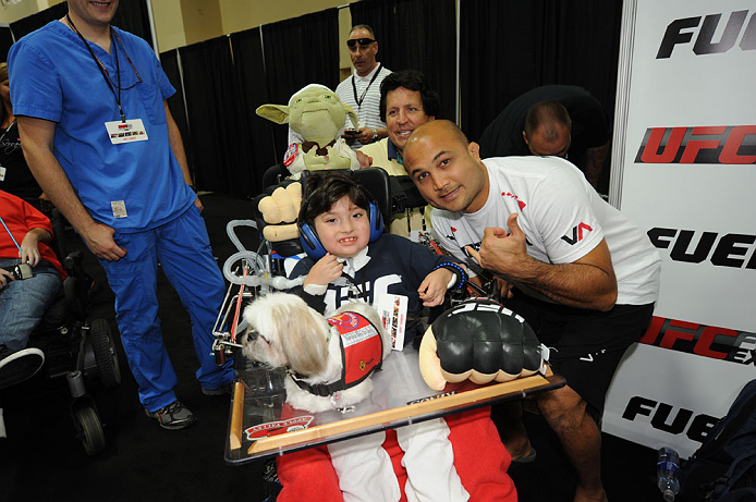 LAS VEGAS, NV - JULY 06: BJ Penn poses with fans at the UFC Fan Expo on July 6, 2012 in Las Vegas, Nevada. (Photo by Al Powers /Zuffa LLC/Zuffa LLC via Getty Images) *** Local Caption *** BJ Penn