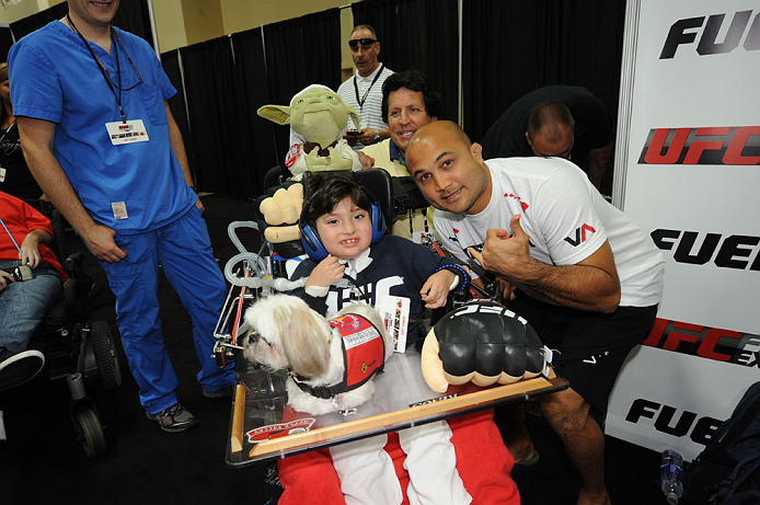 LAS VEGAS, NV - JULY 06:  BJ Penn poses with fans at the UFC Fan Expo on July 6, 2012 in Las Vegas, Nevada. (Photo by Al Powers /Zuffa LLC/Zuffa LLC via Getty Images) *** Local Caption *** BJ Penn