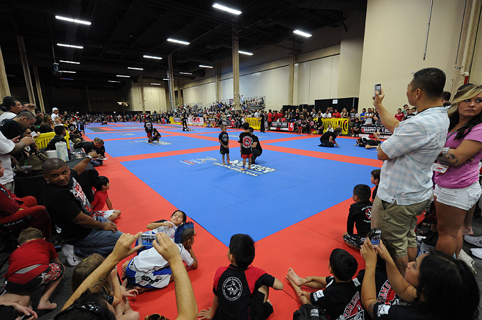 LAS VEGAS, NV - JULY 7: Young athletes compete in the Grapplers Quest competition during the UFC Fan Expo at the Mandalay Bay Convention Center on July 7, 2012 in Las Vegas, Nevada. (Photo by Al Powers/Zuffa LLC/Zuffa LLC via Getty Images) *** Local C