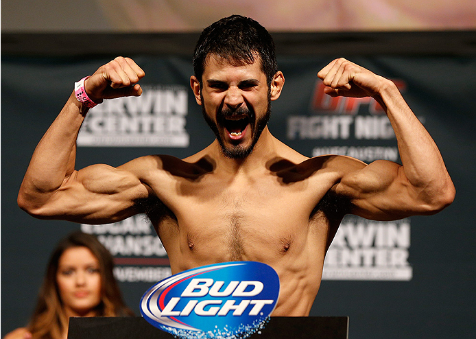 AUSTIN, TX - NOVEMBER 21: Juan Puig of Mexico weighs in during the UFC weigh-in at The Frank Erwin Center on November 21, 2014 in Austin, Texas. (Photo by Josh Hedges/Zuffa LLC/Zuffa LLC via Getty Images)