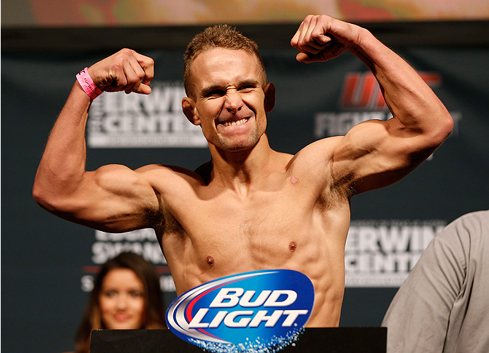 AUSTIN, TX - NOVEMBER 21:  Nick Hein of Germany weighs in during the UFC weigh-in at The Frank Erwin Center on November 21, 2014 in Austin, Texas.  (Photo by Josh Hedges/Zuffa LLC/Zuffa LLC via Getty Images)