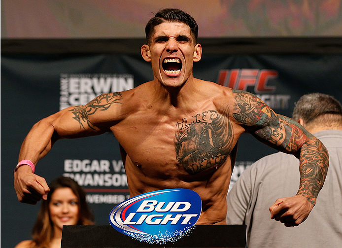 AUSTIN, TX - NOVEMBER 21:  Roger Narvaez weighs in during the UFC weigh-in at The Frank Erwin Center on November 21, 2014 in Austin, Texas.  (Photo by Josh Hedges/Zuffa LLC/Zuffa LLC via Getty Images)