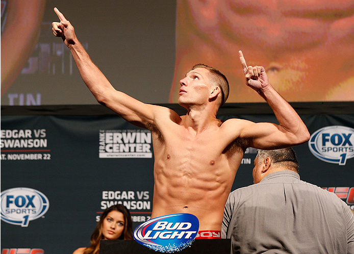 AUSTIN, TX - NOVEMBER 21: Luke Barnatt of England weighs in during the UFC weigh-in at The Frank Erwin Center on November 21, 2014 in Austin, Texas. (Photo by Josh Hedges/Zuffa LLC/Zuffa LLC via Getty Images)
