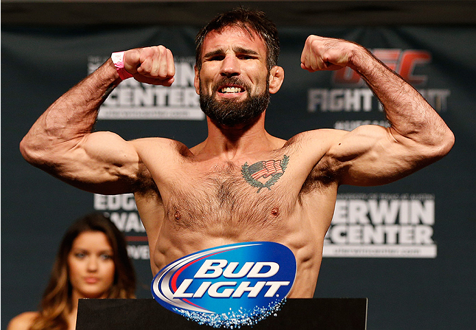AUSTIN, TX - NOVEMBER 21: Isaac Vallie-Flagg weighs in during the UFC weigh-in at The Frank Erwin Center on November 21, 2014 in Austin, Texas. (Photo by Josh Hedges/Zuffa LLC/Zuffa LLC via Getty Images)