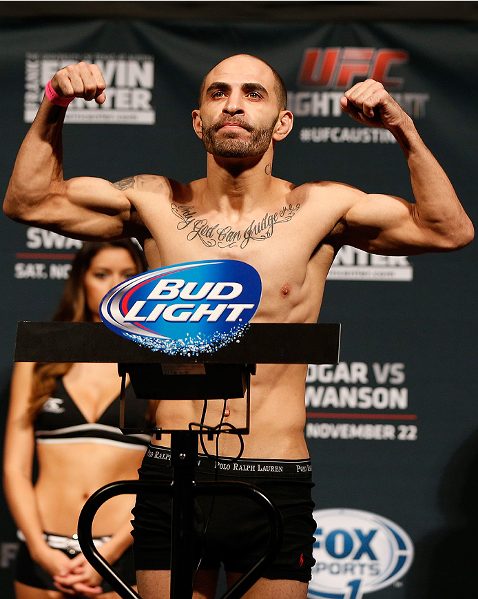 AUSTIN, TX - NOVEMBER 21: Chico Camus weighs in during the UFC weigh-in at The Frank Erwin Center on November 21, 2014 in Austin, Texas. (Photo by Josh Hedges/Zuffa LLC/Zuffa LLC via Getty Images)