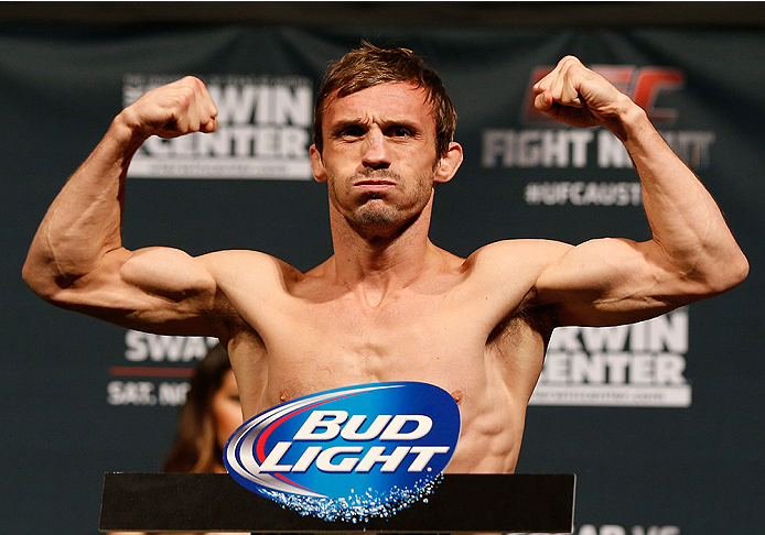 AUSTIN, TX - NOVEMBER 21:  Brad Pickett of England weighs in during the UFC weigh-in at The Frank Erwin Center on November 21, 2014 in Austin, Texas.  (Photo by Josh Hedges/Zuffa LLC/Zuffa LLC via Getty Images)