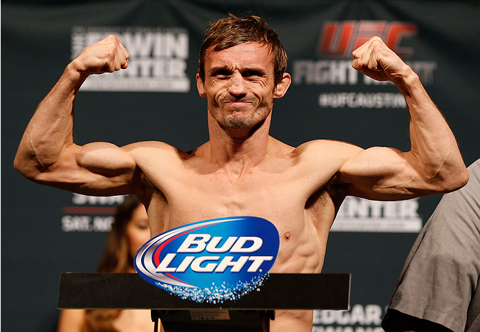 AUSTIN, TX - NOVEMBER 21: Brad Pickett of England weighs in during the UFC weigh-in at The Frank Erwin Center on November 21, 2014 in Austin, Texas. (Photo by Josh Hedges/Zuffa LLC/Zuffa LLC via Getty Images)