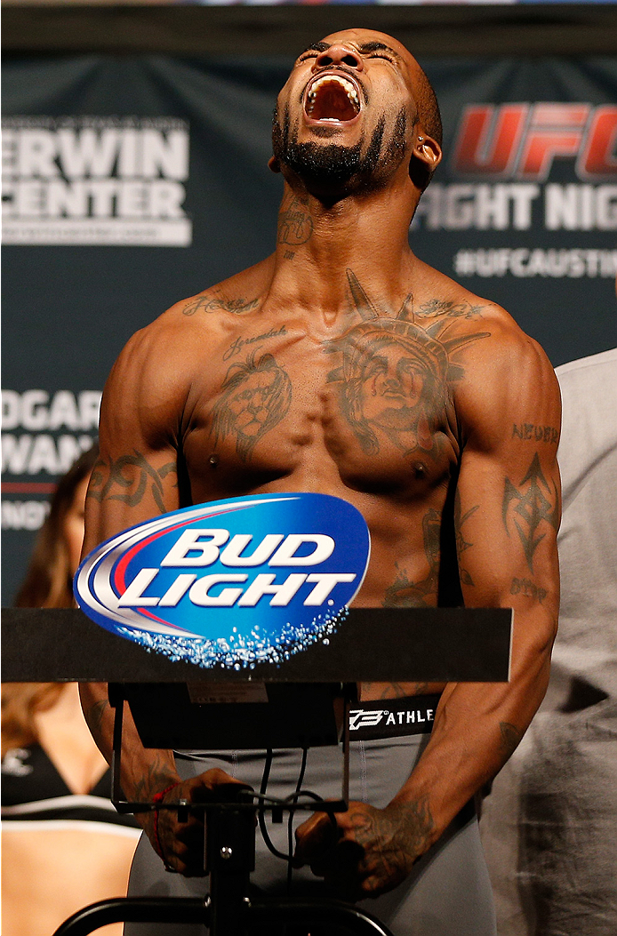 AUSTIN, TX - NOVEMBER 21: Bobby Green weighs in during the UFC weigh-in at The Frank Erwin Center on November 21, 2014 in Austin, Texas. (Photo by Josh Hedges/Zuffa LLC/Zuffa LLC via Getty Images)