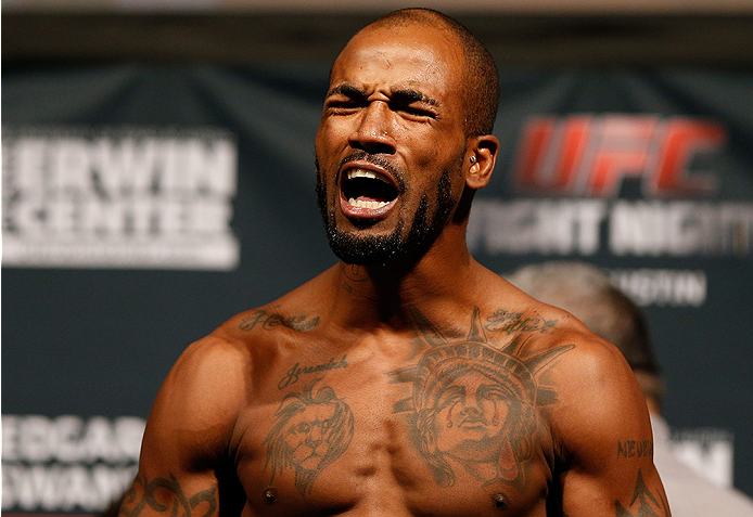 AUSTIN, TX - NOVEMBER 21:  Bobby Green weighs in during the UFC weigh-in at The Frank Erwin Center on November 21, 2014 in Austin, Texas.  (Photo by Josh Hedges/Zuffa LLC/Zuffa LLC via Getty Images)