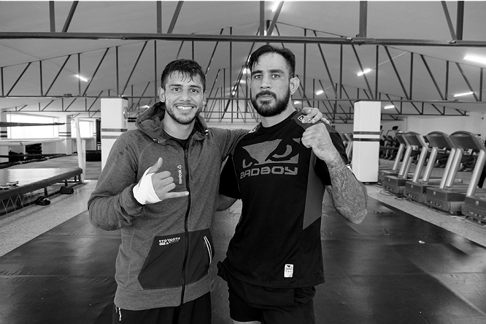 UFC 188 Augusto Montano, Dodger Montano and Yair Rodriguez, Pantera Rodriguez