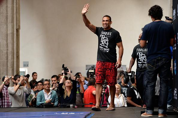 MEXICO CITY, MEXICO - NOVEMBER 12: Fabricio Werdum interacts with the fans during the UFC 180 open workouts at the Interactive Museum of Economics on November 12, 2014 in Mexico City, Mexico. (Photo by Jeff Bottari/Zuffa LLC/Zuffa LLC via Getty Images)