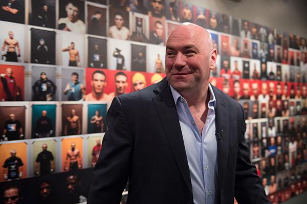 LAS VEGAS, NV - APRIL 21: UFC President Dana White heads to the Octagon during the filming of The Ultimate Fighter Latin America: Team Gastelum vs Team Escudero on April 21, 2015 in Las Vegas, Nevada. (Photo by Brandon Magnus/Zuffa LLC/Zuffa LLC via Gett