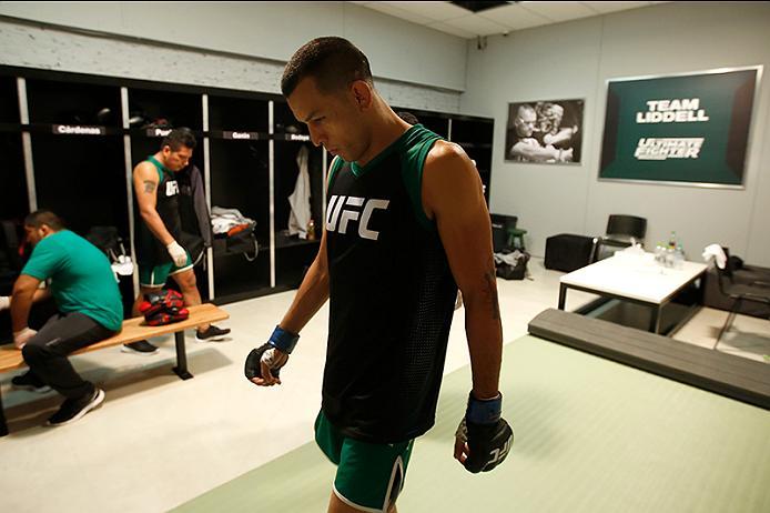 BUENOS AIRES, ARGENTINA - MAY 28: Leonardo Rodriguez warms up before facing Yasser Castillo during the filming of The Ultimate Fighter Latin America: Team Liddell vs Team Griffin on May 28, 2016 in Buenos Aires, Argentina. (Photo by Gabriel Rossi/Zuffa L