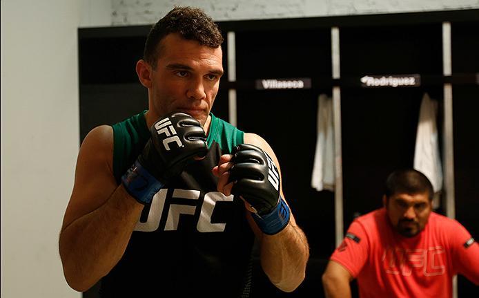 BUENOS AIRES, ARGENTINA - MAY 28: Javier Ganin warms up before facing Martin Bravo during the filming of The Ultimate Fighter Latin America: Team Liddell vs Team Griffin on May 28, 2016 in Buenos Aires, Argentina. (Photo by Gabriel Rossi/Zuffa LLC/Zuffa