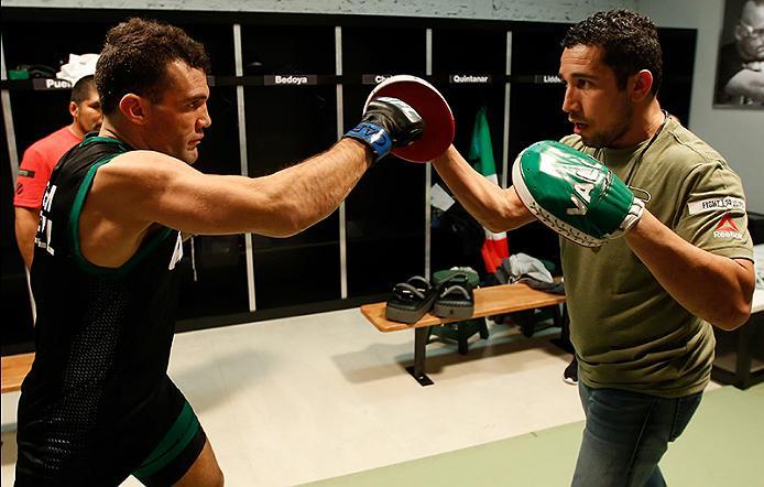 BUENOS AIRES, ARGENTINA - MAY 28: Javier Ganin warms up before facing Martin Bravo during the filming of The Ultimate Fighter Latin America: Team Liddell vs Team Griffin on May 28, 2016 in Buenos Aires, Argentina. (Photo by Gabriel Rossi/Zuffa LLC/Zuffa