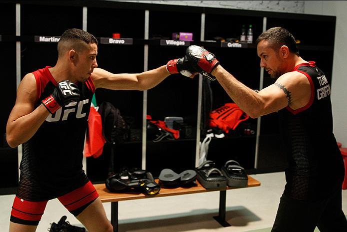 BUENOS AIRES, ARGENTINA - JUNE 4: Martin Bravo warms up before facing Ilianovich Chalo during the filming of The Ultimate Fighter Latin America: Team Liddell vs Team Griffin on June 4, 2016 in Buenos Aires, Argentina. (Photo by Gabriel Rossi/Zuffa LLC/Zu