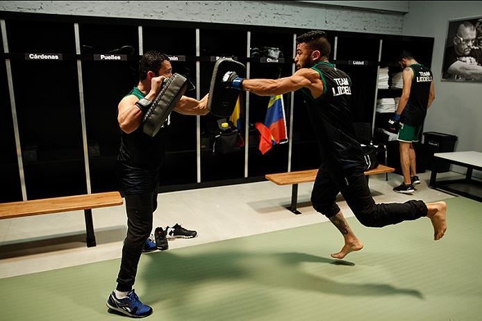 BUENOS AIRES, ARGENTINA - JUNE 4: Ilianovich Chalo warms up before facing Martin Bravo during the filming of The Ultimate Fighter Latin America: Team Liddell vs Team Griffin on June 4, 2016 in Buenos Aires, Argentina. (Photo by Gabriel Rossi/Zuffa LLC/Zu