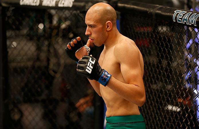 BUENOS AIRES, ARGENTINA - MAY 28: Fabian Quintana prepares for the round to begin before facing Alejandro Martinez during the filming of The Ultimate Fighter Latin America: Team Liddell vs Team Griffin on May 28, 2016 in Buenos Aires, Argentina. (Photo b
