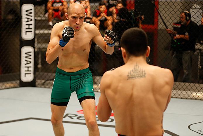 BUENOS AIRES, ARGENTINA - MAY 28:  (L-R) Fabian Quintana circles Alejandro Martinez during the filming of The Ultimate Fighter Latin America: Team Liddell vs Team Griffin on May 28, 2016 in Buenos Aires, Argentina. (Photo by Gabriel Rossi/Zuffa LLC/Zuffa 