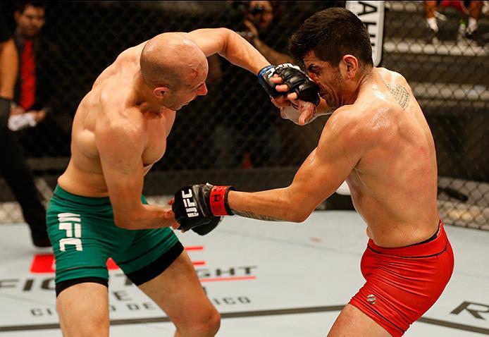 BUENOS AIRES, ARGENTINA - MAY 28: (L-R) Fabian Quintana punches Alejandro Martinez during the filming of The Ultimate Fighter Latin America: Team Liddell vs Team Griffin on May 28, 2016 in Buenos Aires, Argentina. (Photo by Gabriel Rossi/Zuffa LLC/Zuffa