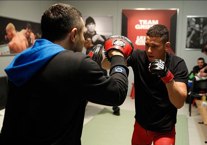 BUENOS AIRES, ARGENTINA - JUNE 11: Martin Bravo warms up before facing Leonardo Rodriguez during the filming of The Ultimate Fighter Latin America: Team Liddell vs Team Griffin on June 11, 2016 in Buenos Aires, Argentina. (Photo by Gabriel Rossi/Zuffa LL