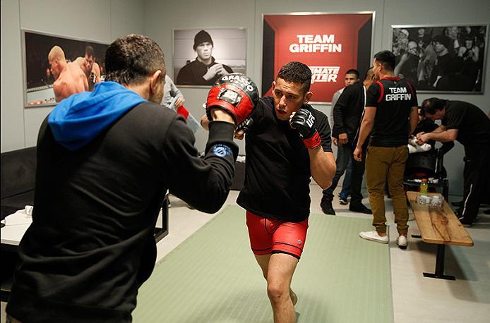 BUENOS AIRES, ARGENTINA - JUNE 11: Martin Bravo warms up before facing Leonardo Rodriguez during the filming of The Ultimate Fighter Latin America: Team Liddell vs Team Griffin on June 11, 2016 in Buenos Aires, Argentina. (Photo by Gabriel Rossi/Zuffa LL