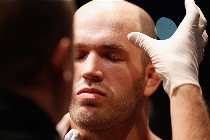 LAS VEGAS, NV - JULY 06:  Keith Berish enters the Octagon in his light heavyweight fight during the The Ultimate Fighter Finale inside the Mandalay Bay Events Center on July 6, 2014 in Las Vegas, Nevada.  (Photo by Josh Hedges/Zuffa LLC/Zuffa LLC via Gett