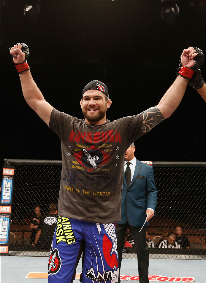 LAS VEGAS, NV - JULY 06:  Robert Drysdale celebrates defeating Keith Berish in their light heavyweight fight during the The Ultimate Fighter Finale inside the Mandalay Bay Events Center on July 6, 2014 in Las Vegas, Nevada.  (Photo by Josh Hedges/Zuffa LL