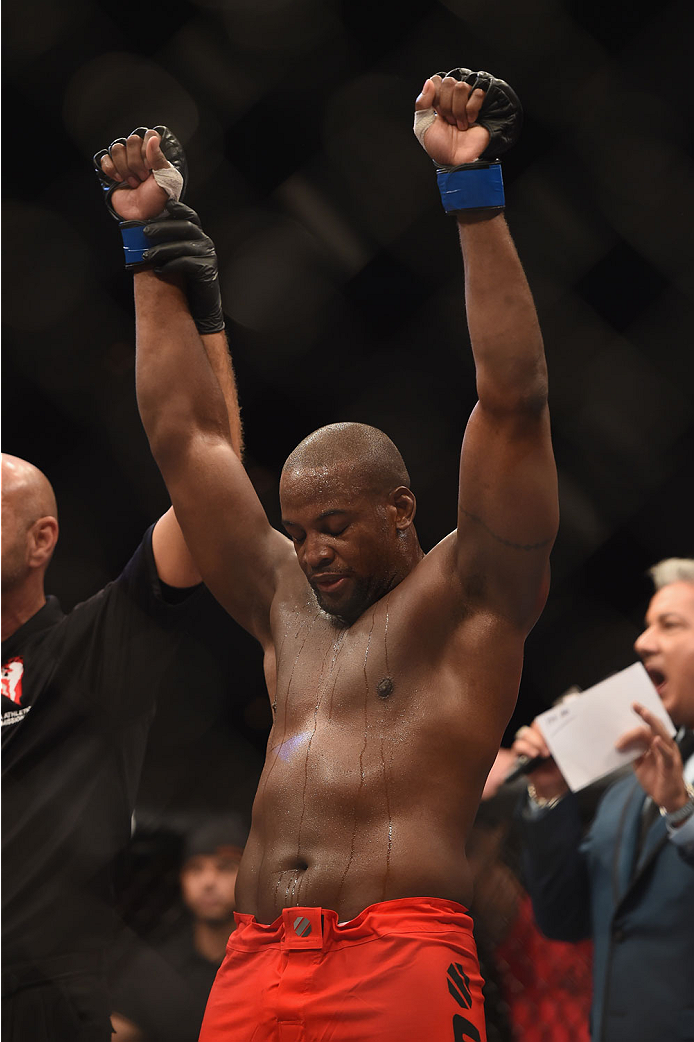 LAS VEGAS, NV - JULY 06: Eddie Gordon celebrates after defeating Dhiego Lima in their middleweight fight during the Ultimate Fighter Finale inside the Mandalay Bay Events Center on July 6, 2014 in Las Vegas, Nevada. (Photo by Jeff Bottari/Zuffa LLC/Zuff