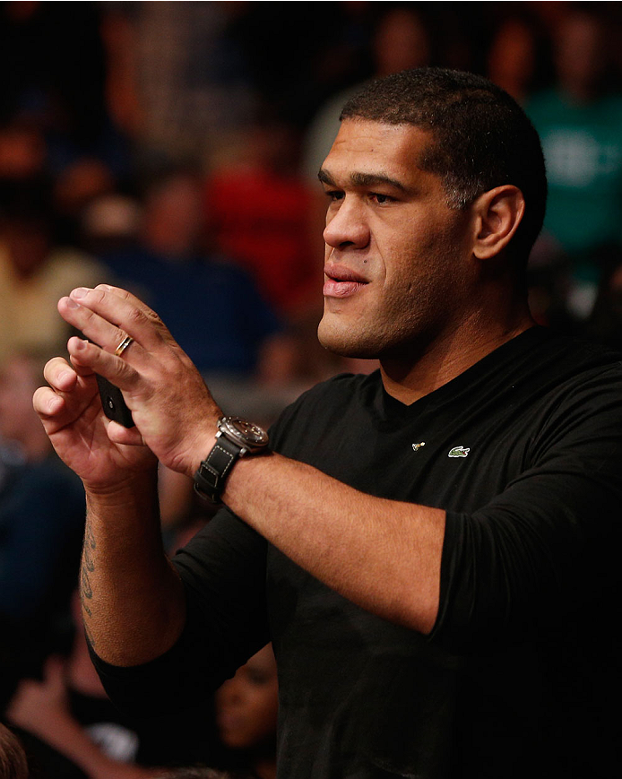 LAS VEGAS, NV - JULY 06: UFC heavyweight Antonio "Bigfoot" Silva attends the Ultimate Fighter Finale inside the Mandalay Bay Events Center on July 6, 2014 in Las Vegas, Nevada. (Photo by Josh Hedges/Zuffa LLC/Zuffa LLC via Getty Images)